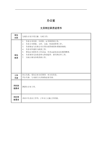 办公室文员岗位职责说明书