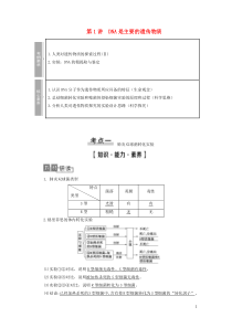 2021版高考生物一轮复习 第6单元 遗传的分子基础 第1讲 DNA是主要的遗传物质学案 苏教版必修