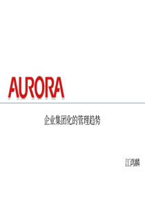 Aurora：集团总部组织设计原理