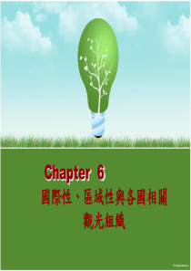 Chapter6国际性区域性与各国相关观光组织