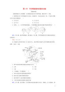 2019-2020学年高中地理 第2章 城市与城市化 第2节 不同等级城市的服务功能练习 新人教版必