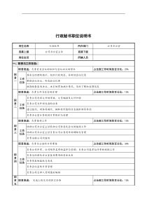 华北光学仪器公司办公室行政秘书职位说明书