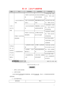 2021版高考地理一轮复习 第7单元 产业活动与地理环境 第2讲 工业生产与地理环境教案 鲁教版