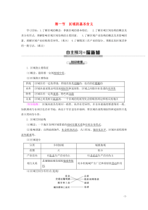 2019-2020学年高中地理 第1章 区域地理环境与人类活动 第1节 区域的基本含义学案 湘教版必