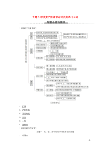 2019-2020学年高中历史 专题3 欧美资产阶级革命时代的杰出人物专题小结与测评学案 人民版选修