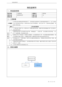 外销助理岗位说明书