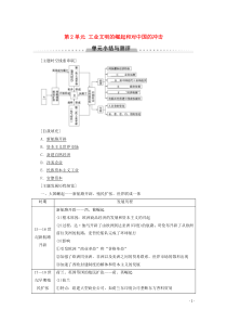 2019-2020学年高中历史 第2单元 工业文明的崛起和对中国的冲击单元小结与测评教案（含解析）岳