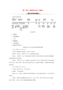 2019-2020学年高中历史 第7单元 苏联的社会主义建设单元小结与测评学案 北师大版必修2