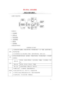 2019-2020学年高中历史 第4单元 王安石变法单元小结与测评学案 新人教版选修1