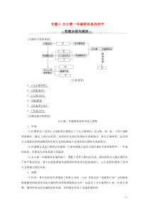 2019-2020学年高中历史 专题2 凡尔赛—华盛顿体系的和平专题小结与测评学案 人民版选修3