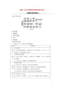 2019-2020学年高中历史 专题1 古代中国经济的基本结构与特点专题小结与测评学案 人民版必修2