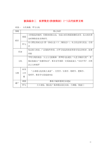 （浙江专用）2020版高考历史大二轮复习 板块综合二 世界简史（一）古代世界文明学案