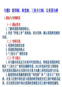 XXXX届高考政治调研选修三国家与国际组织常识专题3联