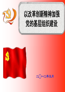 XXXX年加强基层党组织建设ppt