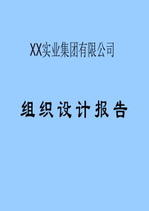 XX实业集团有限公司组织设计报告(PPT82页)