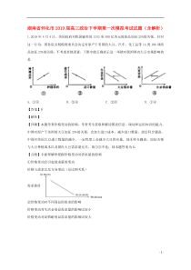 湖南省怀化市2019届高三政治下学期第一次模拟考试试题（含解析）