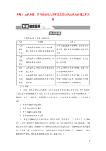 2021届高考历史一轮复习 模块1 专题4 古代希腊、罗马的政治文明和近代西方民主政治的确立和发展专