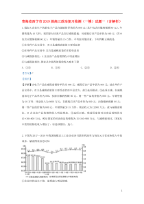 青海省西宁市2019届高三政治复习检测（一模）试题一（含解析）