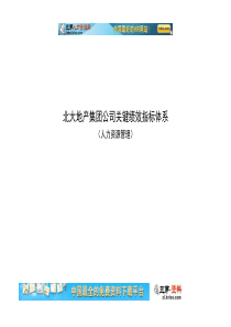 北大地产集团公司关键绩效指标体系