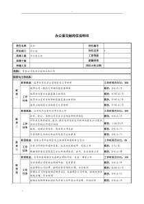 河北纪元光电公司办公室文秘岗位说明书