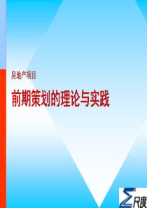 房地产项目前期策划的理论与实践