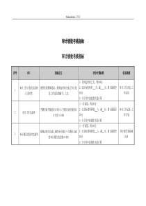 医院审计绩效考核指标