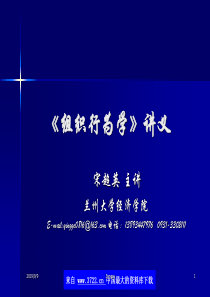 《组织行为学》讲义-宋超英主讲(ppt135)(1)