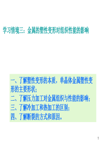 《金属材料与热处理》第三章金属的塑性变形对组织性能