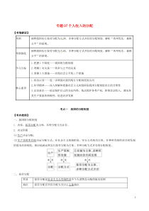 2020年高考政治一轮复习 专题07 个人收入的分配题典（含解析）