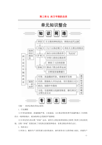 2019-2020学年高中历史 第三单元 西方早期的改革单元知识整合导学案 岳麓版选修1