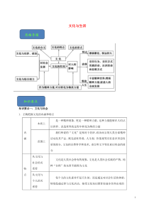 2019-2020学年高中政治 同步精品课堂 第一单元 文化与生活（结）（含解析）新人教版必修3