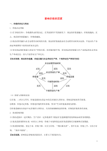 2018-2019学年高中政治 专题2.1 影响价格的因素（讲）（提升版）（含解析）（必修1）