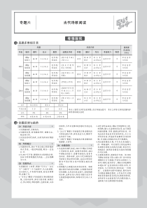 （课标Ⅰ）2020版高考语文一轮复习 专题六 古代诗歌阅读教师用书（PDF，含解析）