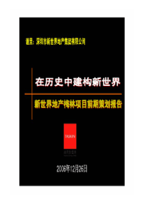 新世界地产梅林项目前期策划报告-91页