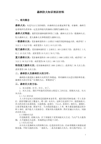 森林防火知识培训材料