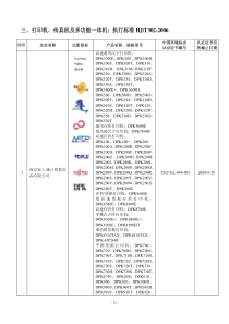 三、打印机、传真机及多功能一体机：执行标准HJT302-20