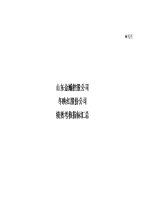 山东金瀚控股－冬映红股份－绩效考核指标库（DOC48页）