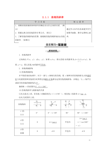 2019-2020学年高中数学 第2章 平面解析几何初步 2.1.1 直线的斜率讲义 苏教版必修2