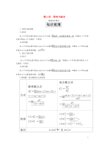 2020版高考数学一轮复习 第十一章 计数原理、概率、随机变量及分布列 第2讲 排列与组合教案 理（