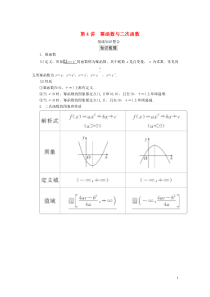 2020版高考数学一轮复习 第二章 函数与基本初等函数 第4讲 幂函数与二次函数教案 理（含解析）新