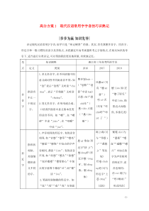 （浙江专用）2020届高三语文总复习复习 专题一 高分方案1 现代汉语常用字字音的巧识熟记教案