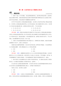 2019-2020学年高中政治 第3单元 发展社会主义民主政治 第6课 我国的人民代表大会制度 第1