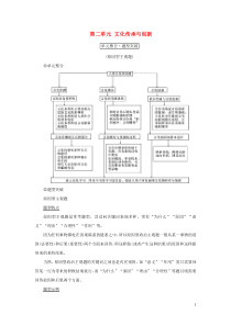 （新课标）2021版高考政治一轮总复习 第二单元 文化传承与创新单元整合题型突破导学案 新人教版必修