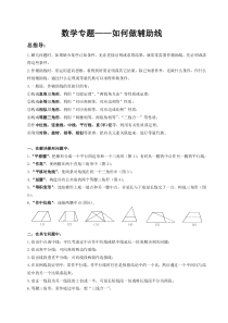 中学数学-做题方法-如何作辅助线