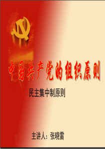 中国共产党的组织原则