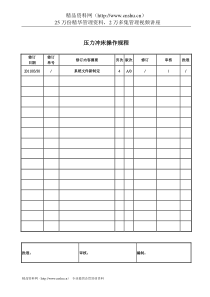 压力冲床操作规程