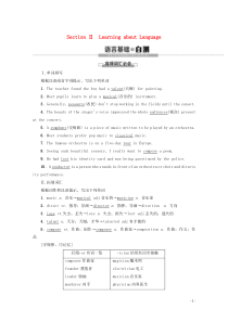 2019-2020学年高中英语 Module 3 Music Section Ⅱ Learning 