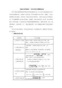 中考化学专题：初中化学计算题型总结