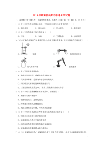 中考卷：湖南省岳阳市中考化学真题试题含解析（二零一九）