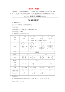 2021高考数学一轮复习 第9章 平面解析几何 第6节 抛物线教学案 理 北师大版